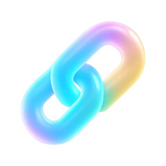 PNG Colorful 3D chain link design
