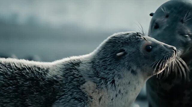 Grey Seal Pup on Pebble Beach Calling Mother &ndash;  cute animal Video