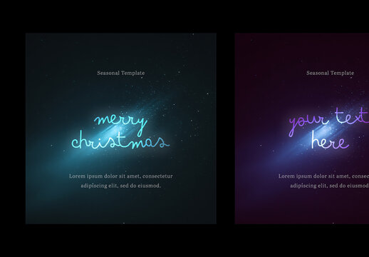 Social Media Post With Christmas Message and Comet Design