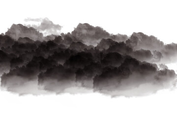 Dark grey smoky cloud formation against a muted brown background smoke black
