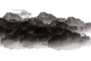 Dark grey smoky cloud formation against a muted brown background smoke black