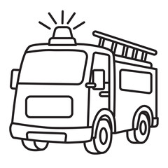 Fire Truck Coloring Page