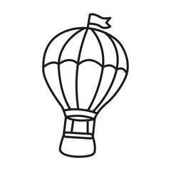 Hot Air Balloon Coloring Page