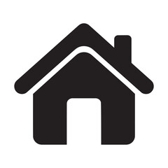 Vector art of simple black house icon