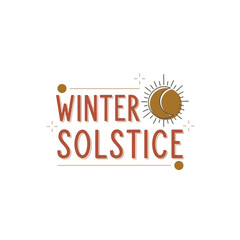 Festive typography winter solstice christmas t-shirt design for holiday celebrations