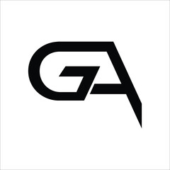   GA letter background vector design, GA logo design.