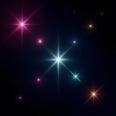 Fototapeta premium A mesmerizing display of colorful starbursts