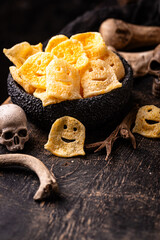 Halloween chips in shape of ghost