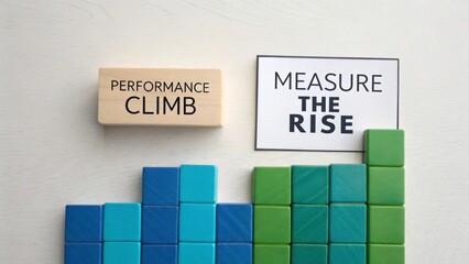Performance Climb with Colorful Blocks for Measuring Growth Concept