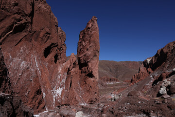 The stunning colors of the Arcoiris Valley in San Pedro de Atacama, Chile.