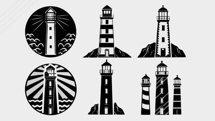 Iconic lighthouses guiding ships safely through stormy seas and coastal navigation