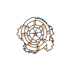 Clockwork Atom Gears Vector Design