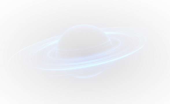 Planet Saturn isolated on transparent background
