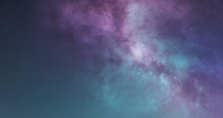 Celestial Nebula Background with Purple and Teal Cosmic Dust