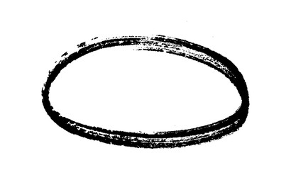 Highlight pen line. Hand drawn circle underline sketch