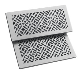 Metal plates serve as radiator covers, allowing airflow while concealing unattractive