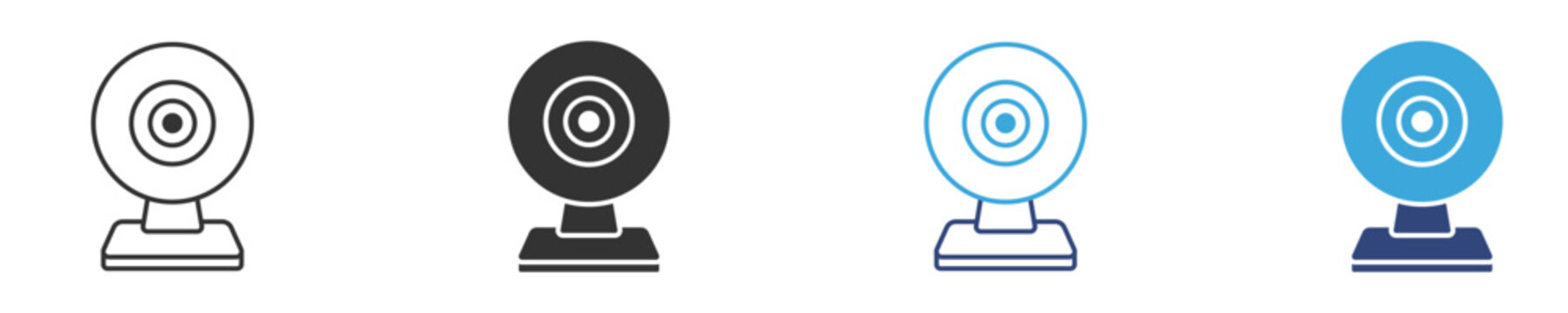 webcam camera icon set, vector illustration .