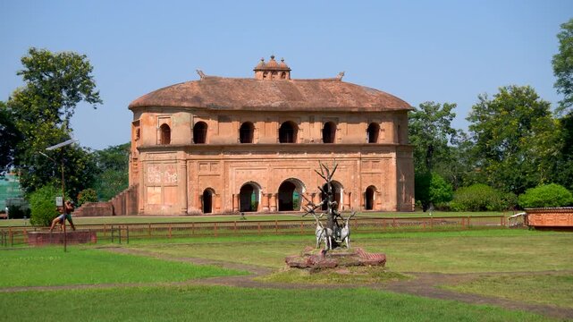 Rang Ghar in Sibsagar Assam two-storeyed building which once served as the royal sports-pavilion where Ahom kings and nobles were spectators at games like buffalo fights and other sport 1