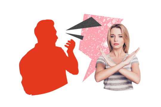 Composite trend artwork sketch image photo collage of young woman cry sad depressed hand gesture touch harassment bully abuse rape pain