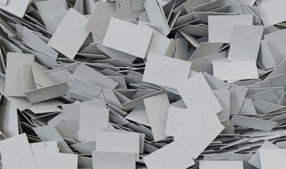 arrière-plan rempli d'enveloppes ou de bulletins de vote - illustration 3D