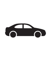 Fototapeta premium The dynamic silhouette of a sedan car in motion art