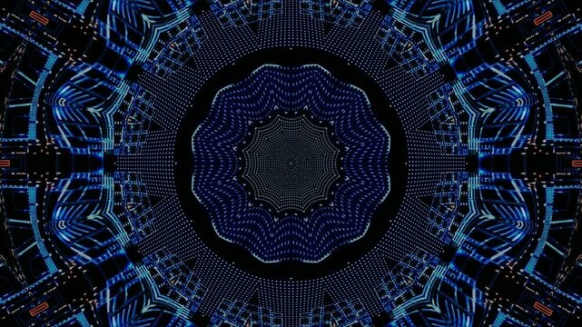 A seamless abstract fractal circuit board vector texture featuring intricate digital lines and geometric patterns.