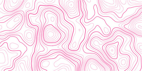 Topographic line map. Abstract topographic map banner with copy space.White background.