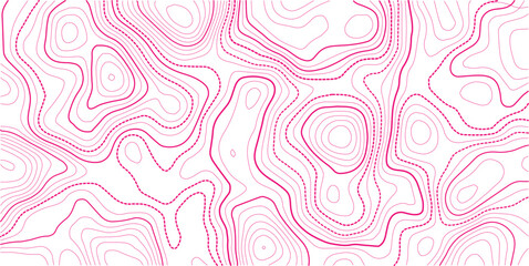 Topographic line map. Abstract topographic map banner with copy space.White background.