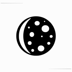 Obraz premium Moon Night Outline Vector Icon