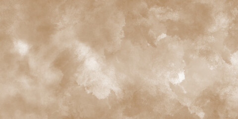 brown watercolor background hand-drawn with cloudy strokes of brushes, Grunge and smooth paper texture of brown surface, Old paper vector texture background for cover design, vintage paper background 