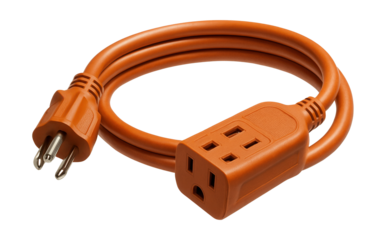 Durable grounded extension cord for garage workshops, ideal for power tools.