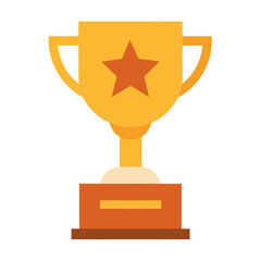 Best Achievement Award Trophy Simple Vector Illustration