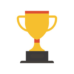 Business Success Trophy Simple Vector Illustration