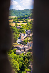 Panoramic View of the Medieval Village of Penne from the Castle Ruins