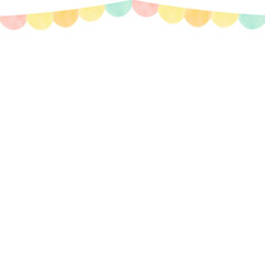 Fototapeta premium ガーランド シンプル イラスト フレーム