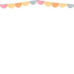 Obraz premium ガーランド シンプル イラスト フレーム