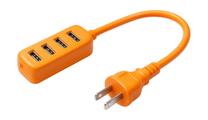 A flexible extension cord with USB ports for safely charging toys in a playroom.