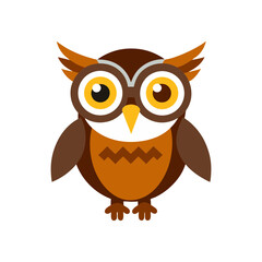 Fototapeta premium steampunk owl animal head on white with goggles vector art