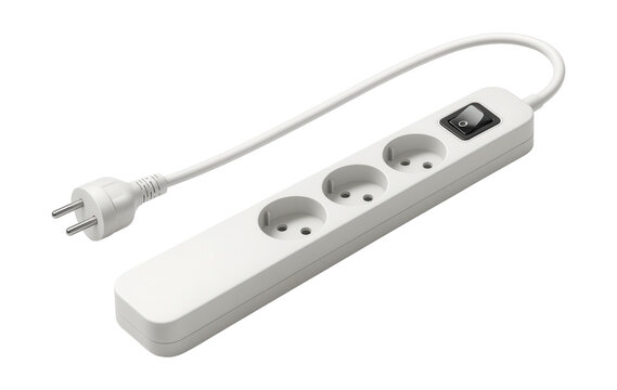 Slim extension cord with a switch, ideal for discreet use under rugs in a cozy space.
