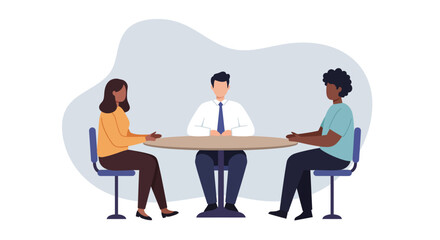 Business meeting discussion with diverse team in modern office setting