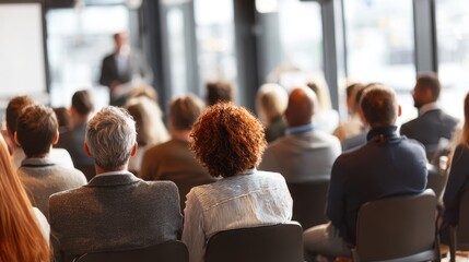 Audience at a corporate presentation