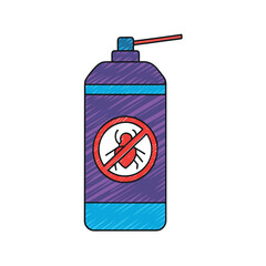 Obraz premium Bug spray illustration: A graphic representation of an insecticide spray bottle, designed to deter unwanted insect and bugs. with bug warning