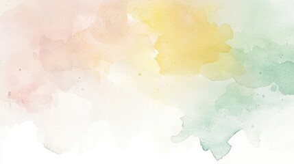 This image showcases a soft, colorful watercolor background blending gentle shades of pink, yellow, and green, perfect for creative projects.