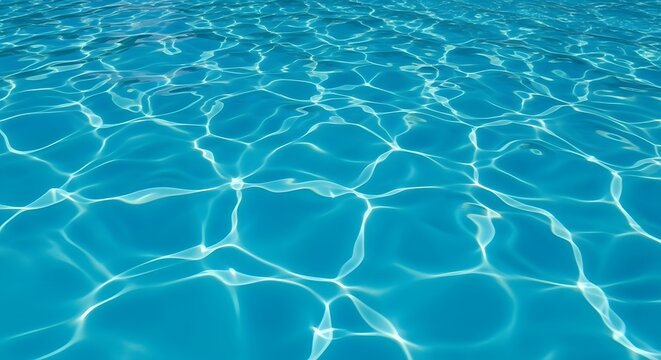 Turquoise water surface with sunlight reflections creating abstract patterns and shimmering effects on the water - Powered by Adobe
