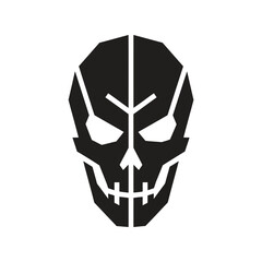 Tribal skull mask graphic design fearful warrior symbol vector illustration vector