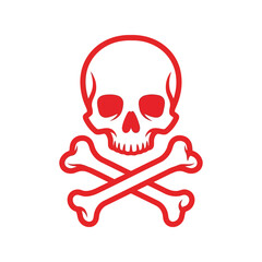 Danger warning symbol skull crossbones icon vector art danger sign hazard alert graphic vector
