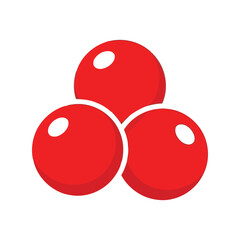 Vibrant red bubbles cluster abstract round shapes smooth glossy spheres vector