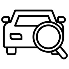 Car Diagnostic Outline Icon