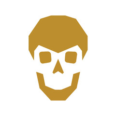 Geometric skull icon vector abstract graphic design modern minimalist symbol vector