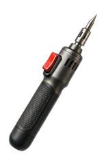 Gas-powered portable soldering iron ideal for outdoor repairs at home.